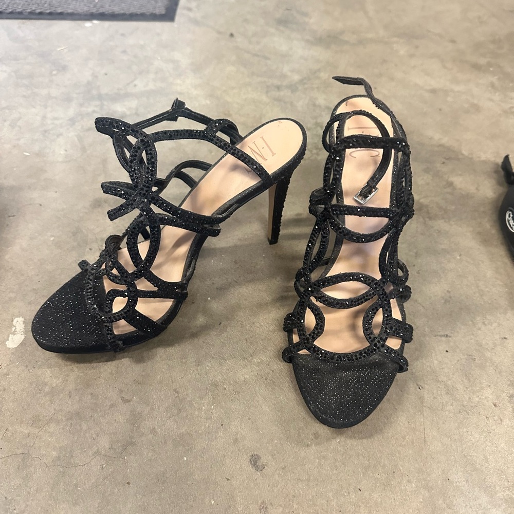 Elegant Black Strappy Heels
